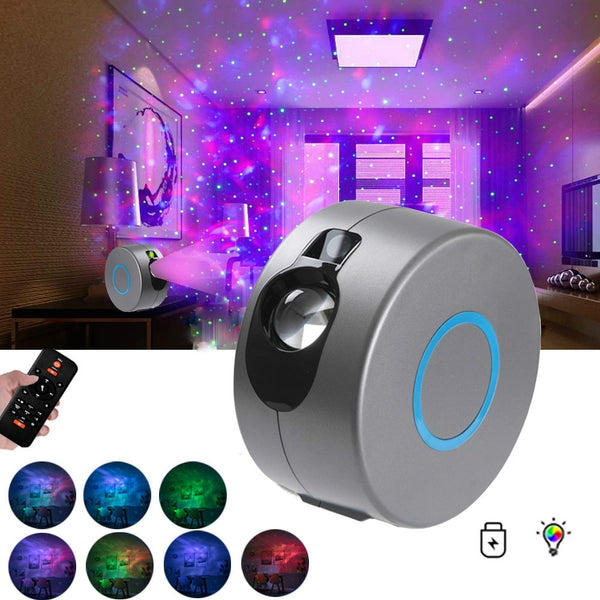 Galaxy Star Projector Night Light – LED Aurora Sky Projector with Remote Control, Color Changing Room Decor Light