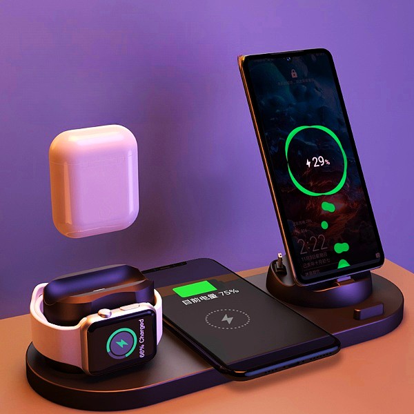 3-in-1 Wireless Charging Station for iPhone, Apple Watch & AirPods